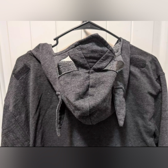 BATMAN The Dark Knight Gotham Hoodie with Cape Costume Men's Size XL DC Comics - Picture 7 of 8